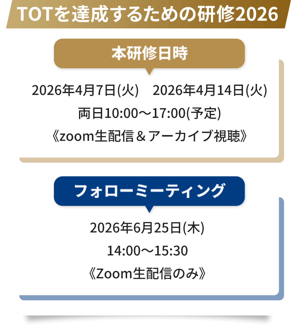 TOTを達成するための研修2026
