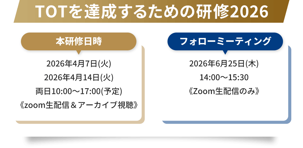TOTを達成するための研修2026